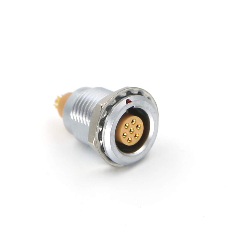 DRRI 1B Egg 7 Pin Push Pull self Locking Solder Connector Panel Mount Socket (7 Pin, Socket) - Image 1